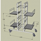 Chariot double colonne