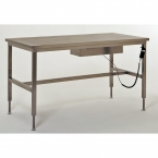Table de conditionnement inox à hauteur variable